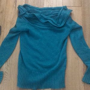 women’s turquoise sweater